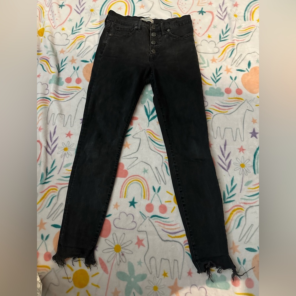 Madewell Women's‎ Charcoal Skinny Jeans 9” High Rise Size 28
